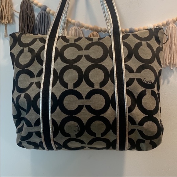 Coach Monogram metallic handles shoulder bag - Picture 2 of 6
